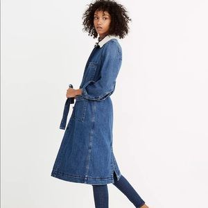 Madewell Denim Duster w/ Sherpa